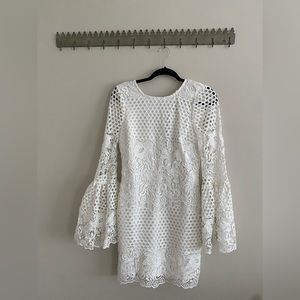 Lulu’s White Long Sleeved Dress